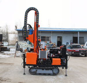 HR-200C <span class=keywords><strong>200m</strong></span> 크롤러 장착 디젤 DTH 물 우물 드릴링 장비 펌프 모터 엔진 핵심 부품이있는 회전 드릴 장비 - Product Image 2