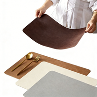 Meilleures ventes, sets de table en cuir modernes et luxueux, antidérapants, pour table à manger, usage domestique