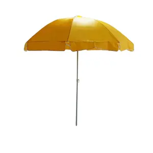 亚马逊热销牛津布 7英尺黄色太阳沙滩伞定制遮阳伞
