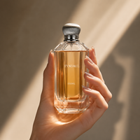 Flacon de parfum artistique unique imprimé sur mesure avec boîte 100 ml pour marque privée personnalisée avec logo doré