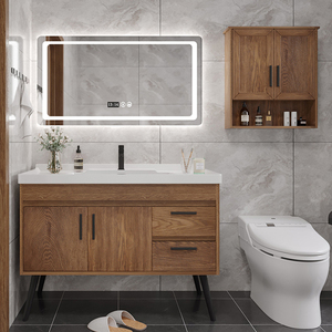 Mobile <span class=keywords><strong>Bagno</strong></span> Monoblocco con <span class=keywords><strong>Lavabo</strong></span> in Legno, <span class=keywords><strong>Mobiletto</strong></span> Sottolavabo - Product Image 3