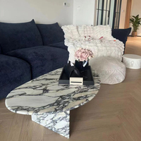 Table basse en marbre Calacatta Viola minimaliste de luxe Cammy Stone pour salon, villa, hôtel, maison, résidences