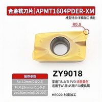Insertos de Carburo de Tungsteno APMT1135/1604PDER-XM ZY6008/6018/9018/618/918 ZENG YING, Herramientas de Torneado Externo, PVD, Torno CNC, 65HRC