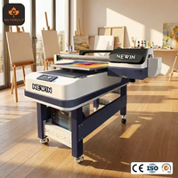 Impresora UV plana Newin Industrial A1 6090 con 3 cabezales Epson i3200 i1600 para botellas, madera y metal