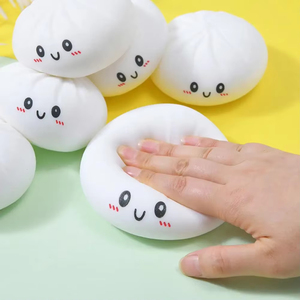 Juguete de simulación de dumplings y bollos rellenos al vapor, de rebote lento, suave, para apretar, descompresión, antiestrés, regalos - Product Image 4