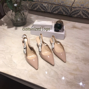 Luxury Designer Women Technical Fabric Upper <b>Flat</b> Slingbacks Lady Evening Party Slip on <b>Pointed</b> <b>Toe</b> Slingback <b>Flats</b> Sandals - Product Image 5