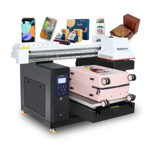 14 Years Factory UV Printer Size 4060 5070 for PVC Wood Metal Acrylic Phone case Color Embossed and Varnish Print UV Printer