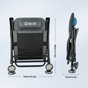 Ghế xếp bãi biển có thể điều chỉnh độ cao, lưng tựa có thể thu gọn, thân thiện với môi trường & nhẹ nhàng, thích hợp cho câu cá, cắm trại và các hoạt động ngoài trời - Product Image 6