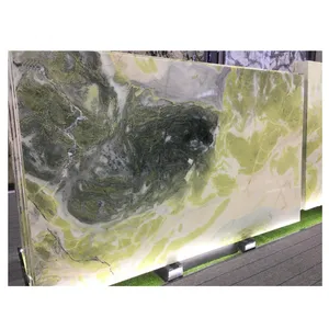 Hot Sale Chinese Paradise Jade Marble Dreaming Green Marble Slab For Indoor Stone Decoration