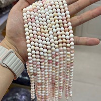 Perles rondes lisses en coquille naturelle rose, perles en coquille de conque reine naturelle, perles en nacre pour la fabrication de bijoux