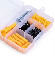 Cheville murale en plastique de haute qualité, cheville à expansion en nylon avec vis, cheville à percussion pour béton et maçonnerie M5-M12