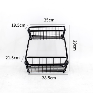 Étagère de rangement pour fruits et légumes, style classique, en fer laqué, à un seul niveau, démontable, en bois, pour cuisine et salon, modèle transfrontalier - Product Image 5