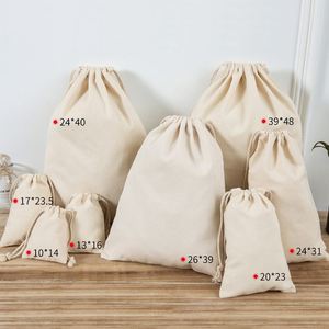 Cotton Canvas <b>Draw</b> String Jewellery Bag Small Pouch Acceptable Custom Design Double String Handbag Shoe Dust Drawstring Bags - Product Image 4