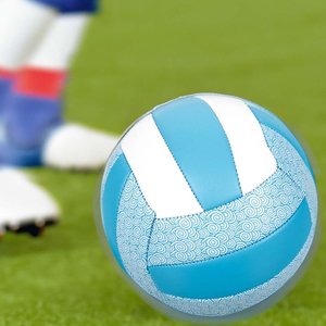 Blu e bianco pallavolo di 21cm di diametro per l'allenamento sportivo e il tempo libero realizzato in pelle materiali PU e PVC