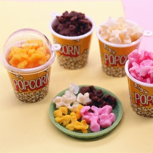 Nuevo Cubo de palomitas de maíz de simulación con tapa vaso de papel accesorios de bricolaje contenedor de plástico accesorios de decoración de Casa de bebé - Product Image 1