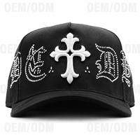 Casquette de baseball personnalisée en coton 100% avec broderie 3D, doublure en satin, faible MOQ, patch croisé et logo pour streetwear OEM ODM