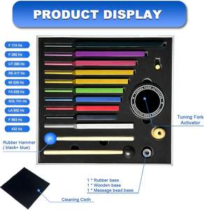 पवित्र सोफीगियो चक्र ट्यूनिंग फोर्क सेट ध्वनि और कंपन चिकित्सा संगीत उपकरण के लिए संगीत उपकरण - Product Image 2
