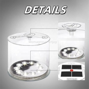 Al Aire Libre plegable LED <span class=keywords><strong>Solar</strong></span> <span class=keywords><strong>inflable</strong></span> luz plegable impermeable 2-en-1 teléfono cargador batería Camping linternas - Product Image 6