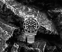 Montre Cronos Sub Diver pour homme sans date, bracelet brossé, lunette en céramique, résistante à l'eau jusqu'à 200 mètres