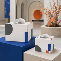 Caja de Papel Plegable Biodegradable Personalizada al por Mayor, Empaque de Cartón con Logotipo Impreso para Pastel, Galleta, Donut
