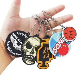 Llavero Promocional de PVC Suave 2D, Llavero de Silicona con Diseño de Balón de Fútbol o Baloncesto, Llavero de Goma Kawaii con Logotipo Personalizado - Product Image 6