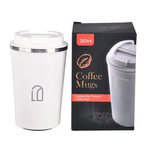 380Ml 16Oz Vacuum Insulated Double Wall Stainless Steel Travel Eco-Friendly Coffee Cup Thermos Water Bottle Custom Logo