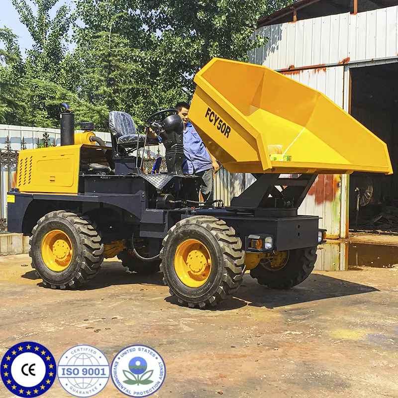 Tipping Hopper mini dumper hydraulic self loading site mini dumper 2 ton 1ton 5ton mining dumper trailer truck