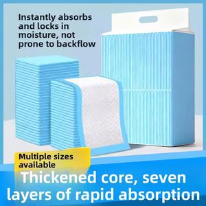 Tapis et couches absorbantes pour animaux de compagnie, épaissis, désodorisants, jetables, anti-urine, en non-tissé, SAP et pâte de bois pour chiens, chats, lapins - Product Image 4