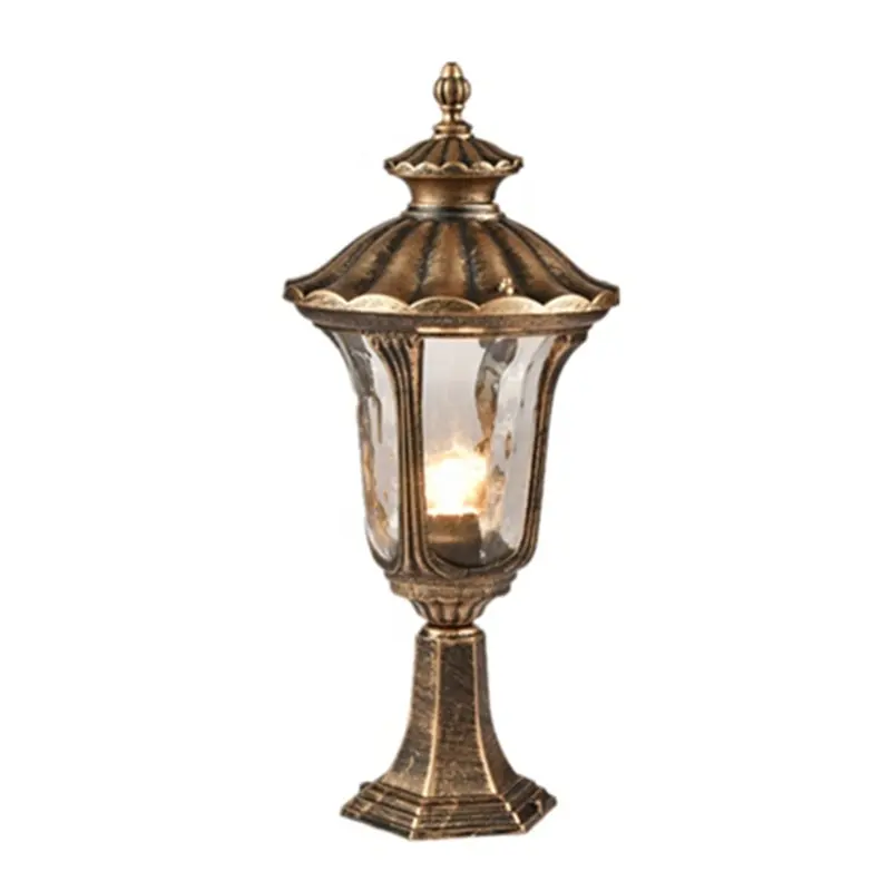 European Style Antique Outdoor Home Garden Pillar lamp Main Gate lights