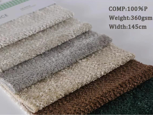 Tissu en velours uni ignifuge imperméable en feutre <span class=keywords><strong>blanc</strong></span> composé de chenille 100% polyester pour canapé et rideau - Product Image 5