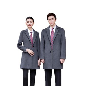 Autumn Winter Professional Wool Coat Men Women Long Sleeve Workwear Formal Business Wear For Office Commuting - Product Image 5