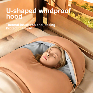 Sac de couchage ultraléger de type enveloppe avec conception de compression pour le camping en plein air et les aventures de <span class=keywords><strong>voyage</strong></span> en toutes saisons - Product Image 6