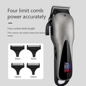 Tondeuse à cheveux électrique sans fil rechargeable à deux vitesses pour salon de coiffure, lames en acier inoxydable 100V-240V, étanche IPX6, sécurité, OEM/ODM - Product Image 4