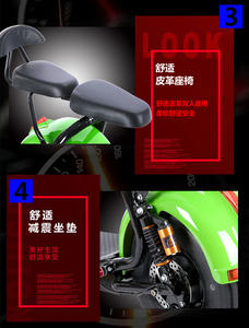 Moto électrique Fat Tire Citycoco, scooter électrique Halley, Harleyment <span class=keywords><strong>2000w</strong></span> 1500w, scooter City Coco à 2 roues avec CE EEC - Product Image 4