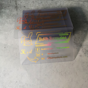 <span class=keywords><strong>Biglietti</strong></span> <span class=keywords><strong>da</strong></span> <span class=keywords><strong>Visita</strong></span> Trasparenti Personalizzati con Stampa Offset e Stampa a Caldo 85,5x54mm Spessore 0,38/0,76mm in Plastica - Product Image 5