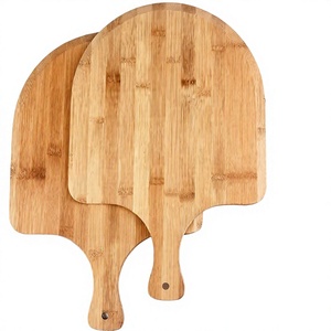 Pizzathome Spatule à pizza, plateau de service, plateau à fromage, planche à découper en bambou naturel de 12 pouces avec poignée, lavage à la main uniquement - Product Image 2