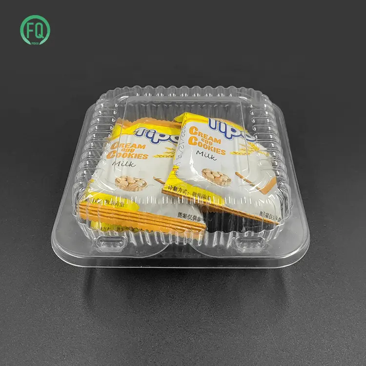 Bio-degradable Disposable Plastic Food Storage Container for Cookie Biscuit Cake Candy Preserved Packaging Box Catering