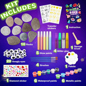 Kids Rock Painting <b>Kit</b> Glow in the Dark Customize Arts and <b>Crafts</b> <b>Easter</b> Gifts for Boys and Girls Ages 4-12 - Product Image 5