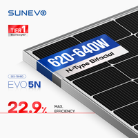 Panneau solaire bifacial intelligent Sunevo 600W 620W 640W Modules Pv de l'entrepôt européen
