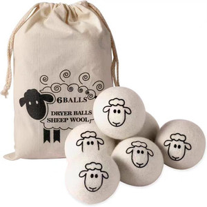 Bolas para secadora de lana sin crueldad <span class=keywords><strong>Aldi</strong></span> hechas a mano para reducir las arrugas de la ropa reemplaza las hojas de secadora bolas de secado de ropa de lana - Product Image 1