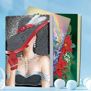 2023 güzel bayan elmas boyama dizüstü kristal taş dekoratif diy günlük kitap