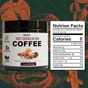 <span class=keywords><strong>Precio</strong></span> OEM organicTurkey Tail Chaga Cordyceps Mushroom Coffee Etiqueta privada Lion's Mane Mushroom Coffee - Product Image 4