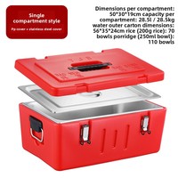 Glacière isotherme commerciale en acier inoxydable avec couvercle pour la conservation des aliments pour restaurants, hôtels et traiteurs