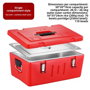 Commerciële RVS Geïsoleerde Koelbox Thermische Vat met Deksel voor Voedselopslag voor Restaurant Hotel Catering - Product Image 6