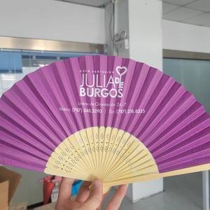 Personalisierter Gravierter Bambus-Seidenfächer Individuelles Hochzeitsgeschenk Party-Geschenke Papierfächer Vintage Bedruckter Faltfächer - Product Image 6