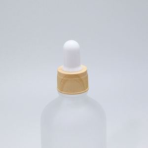5ml 10ml 15ml 20ml 30ml 50ml 100ml Frosted Clear Essential <b>Oil</b> Glass Dropper <b>Bottle</b> With Plastic Bamboo Dropper Cap - Product Image 2