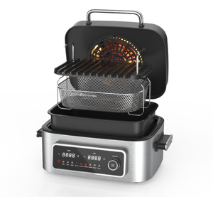 Ndoor-<span class=keywords><strong>airfryer</strong></span> 6 <span class=keywords><strong>en</strong></span> 1 multifuncional, 7QT Touch con pantalla táctil, tiempo de visualización ajustable sin humo - Product Image 3