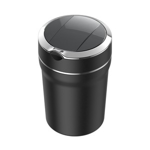 Car <b>Ashtray</b> Metal Ceramic Inner Liner One Button Opening With Lamp <b>Portable</b> Car And Home Dual Use - Product Image 1