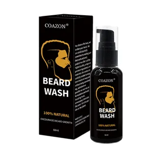 Acondicionador y limpiador de barba con aceite de argán para hombre, marca privada, ayuda al crecimiento y suavizante de volumen para el cuidado de la barba