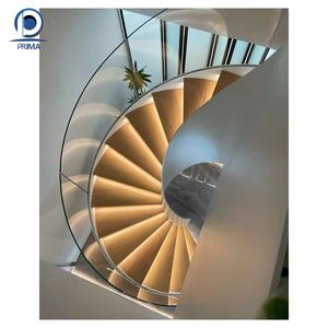 Tùy chỉnh thực hiện cong cầu thang khách sạn sang trọng trung tâm cầu thang thiết kế kiến trúc trung tâm cầu thang - Product Image 1